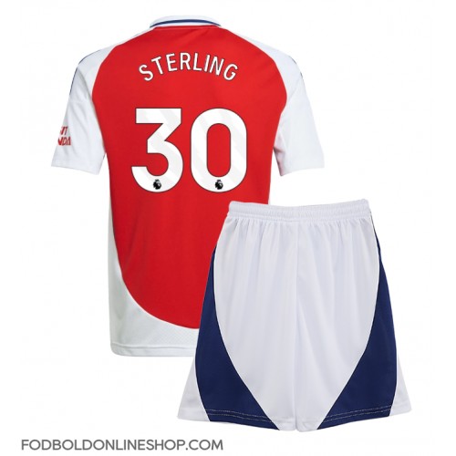 Arsenal Raheem Sterling #30 Hjemme Trøje Børn 2024-25 Kortærmet (+ Korte bukser)